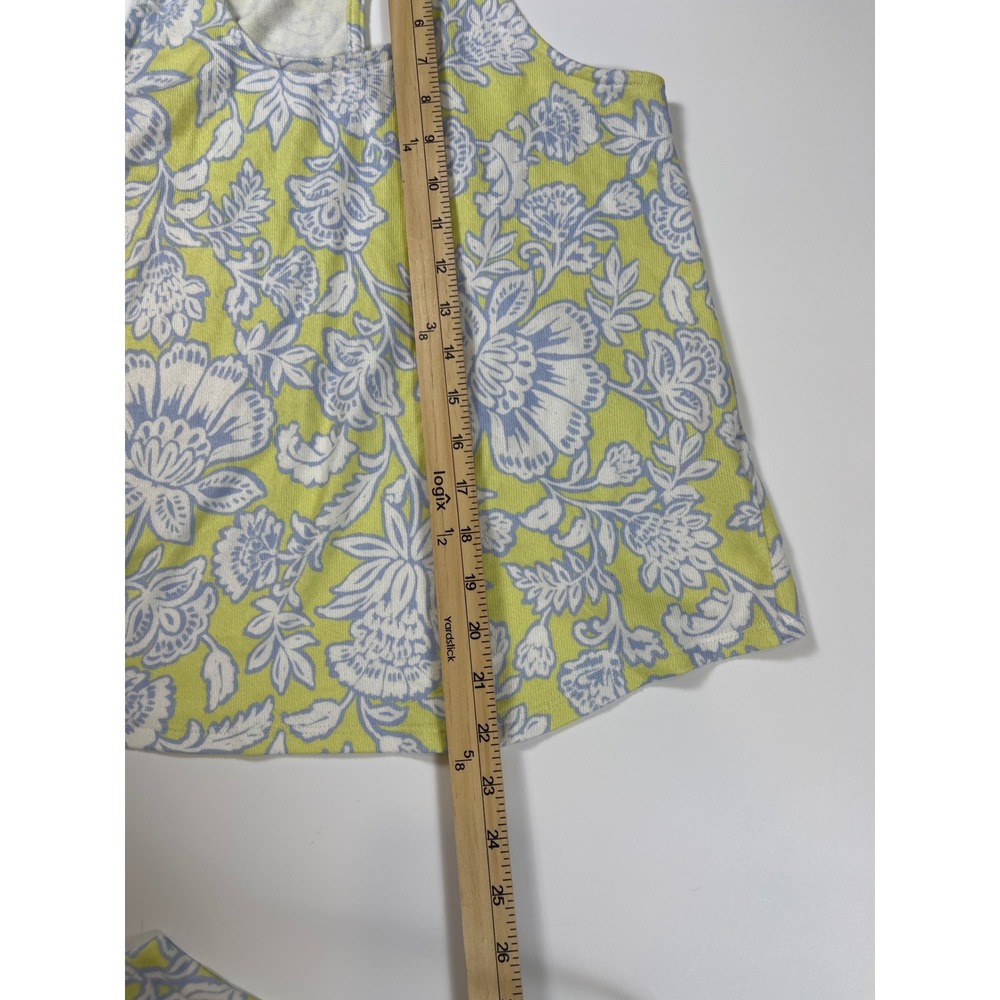 PJ Salvage Beautiful Life Pajama Set Lime Green Blue Floral Wide Leg Pant Sz S - Picture 13 of 13